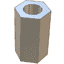 Din 6334 hexagon coupling nut download 3D model
