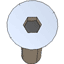 Hexagon socket countersunk head cap screw Din 7991 download 3D model